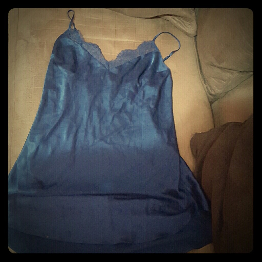 Blue Victoria Secret night gown.