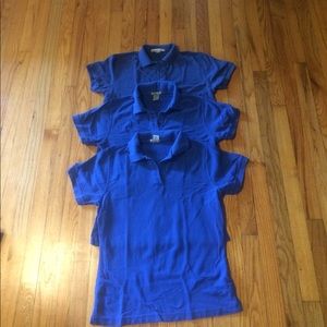 Bundle of 3 royal blue women's polo shirt