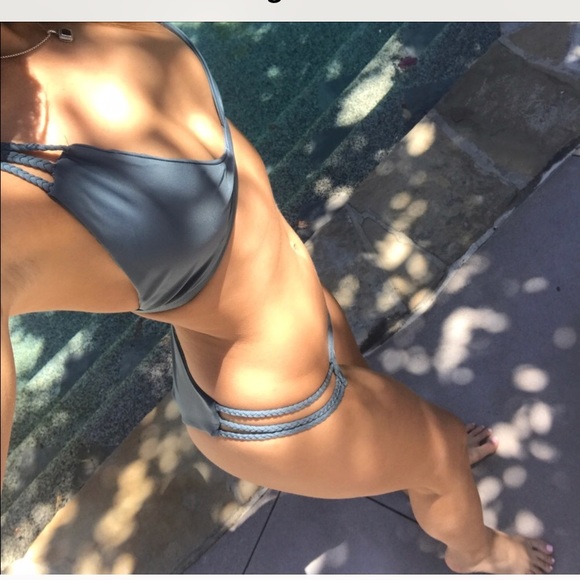 ‘Keira’ Strappy Brazilian Green Cheeky Bikini - Picture 4 of 7