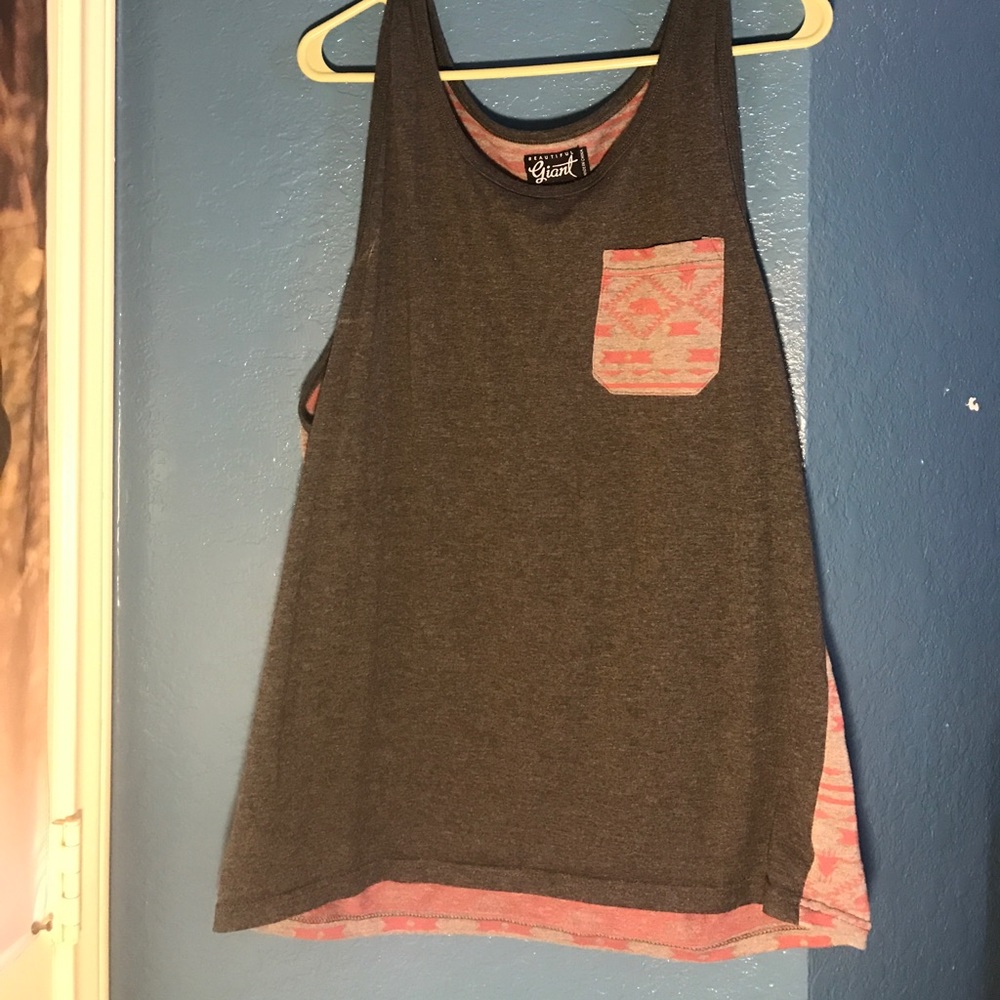 Tank top with a front pocket