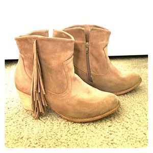 Suede ankle cowboy boot! Size 10