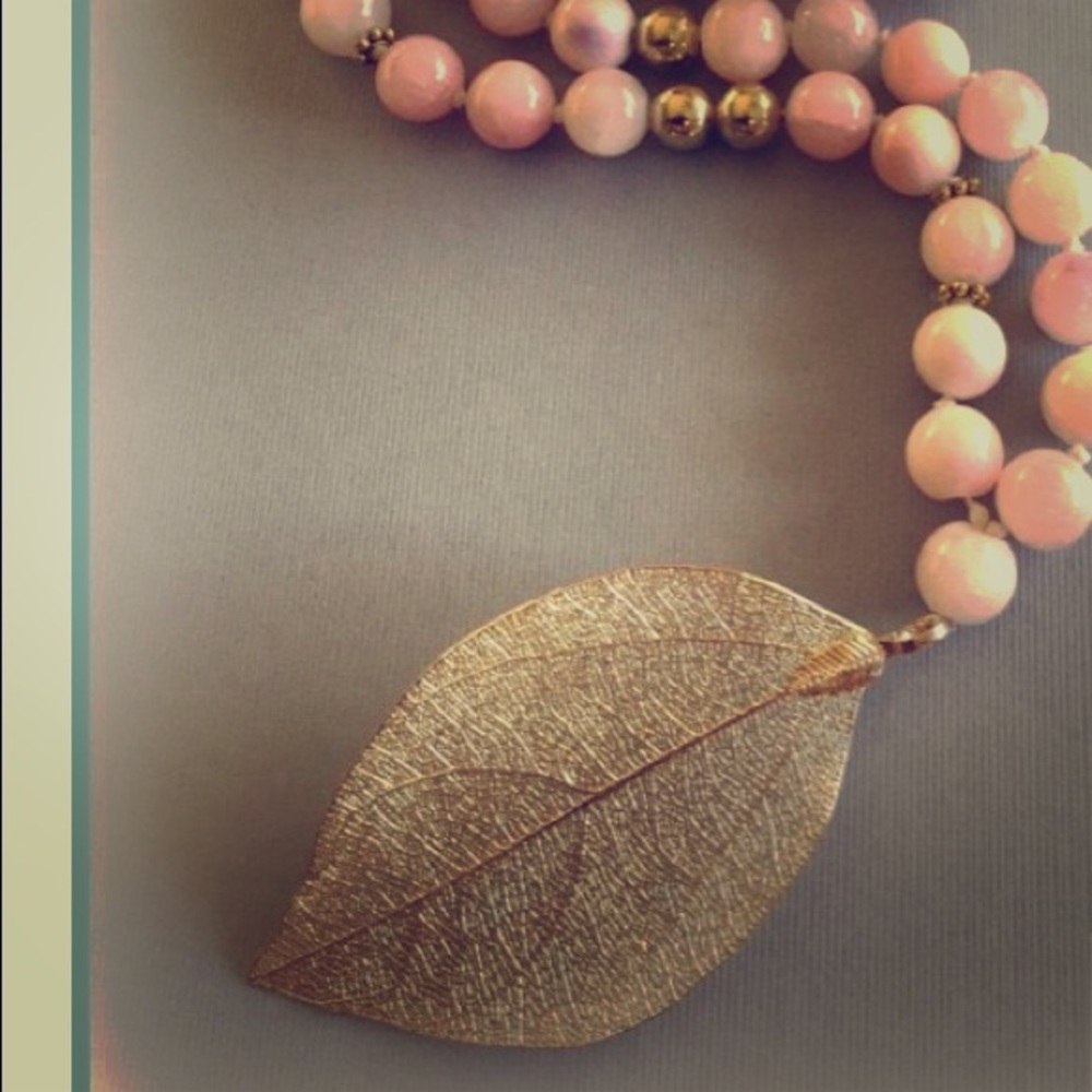 Handmade leaf necklace