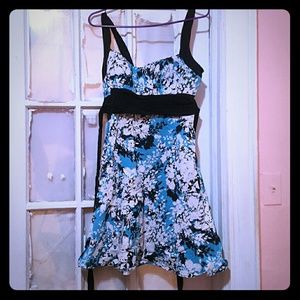 Blue and white summer dress