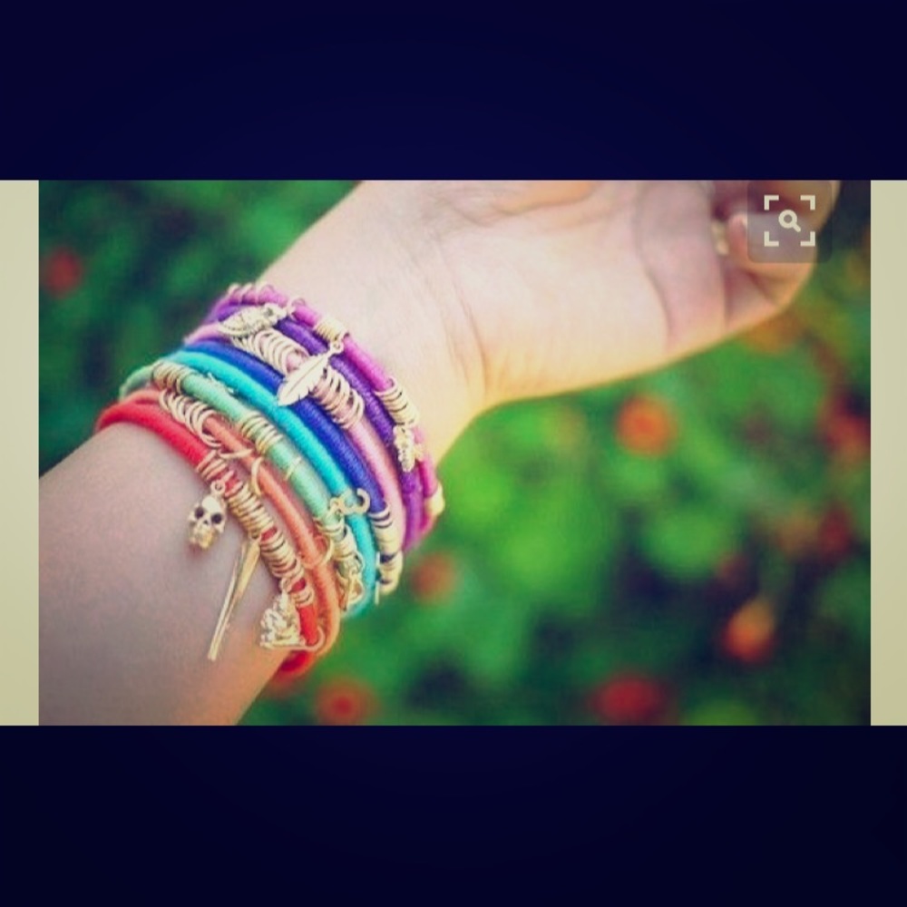 String wrapped handmade bangles