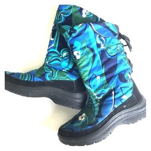 Pucci Snow / Rain boots in blue pattern sz 40