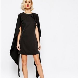 Overlay Cape Shift Dress