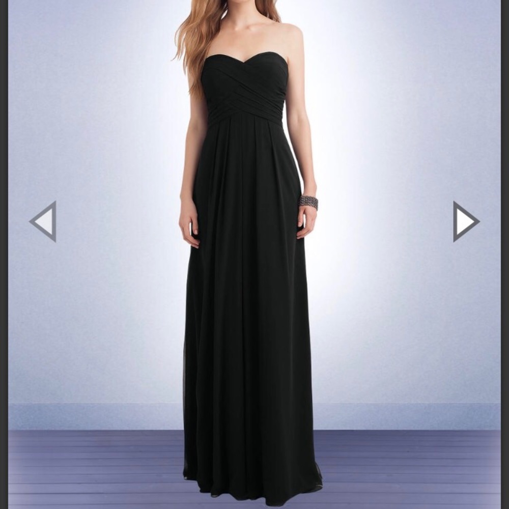 Bill Levkoff strapless bridesmaid dress