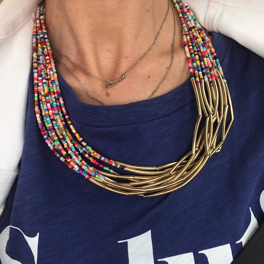 Super fun and Chic multi-bead necklace