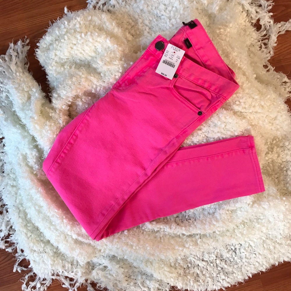 New With Tags J.Crew Bright Pink Jeans