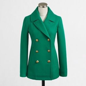 J.crew classic peacoat in Dublin Green