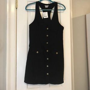 Black urban outfitters button up dress