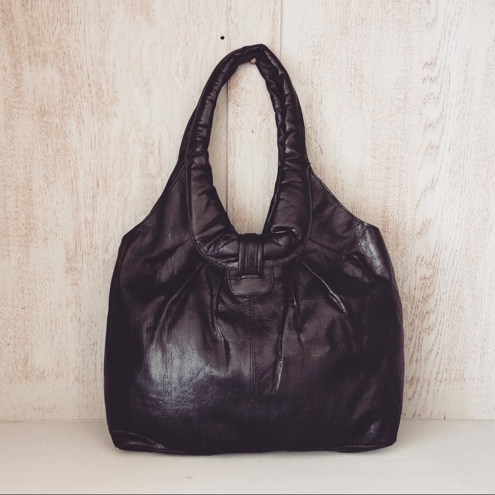 Nicole ~ Boho Black Leather Bag