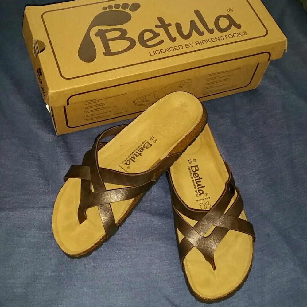 NWT Betula by Birkenstock Golden Brown Sandals