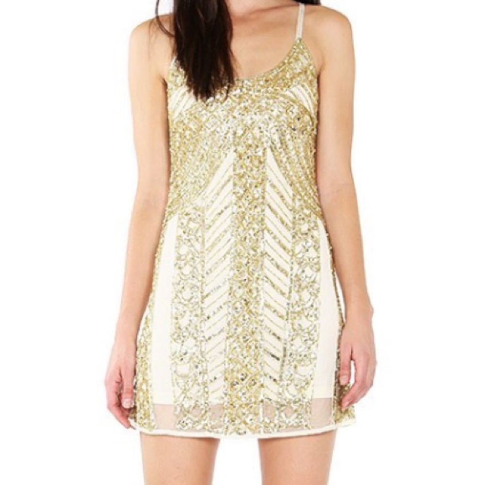 Fully Beaded Camisole Shift Dress