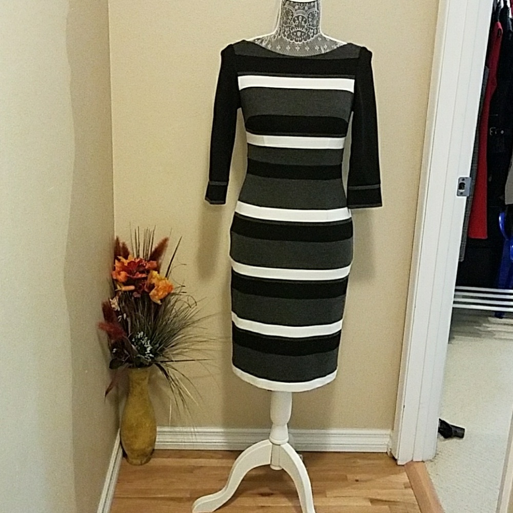 WHBM long sleeve slimming dress