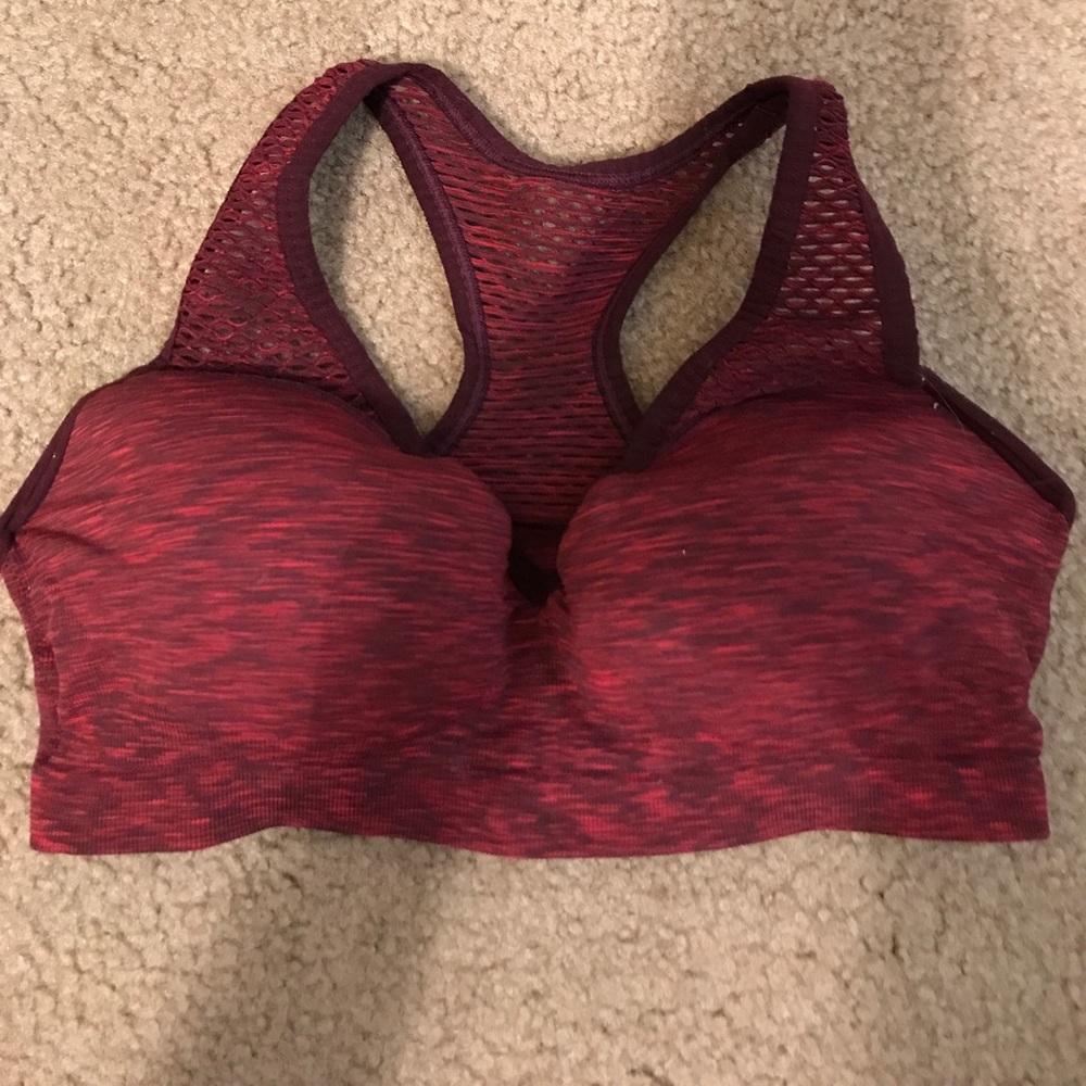 Maroon/ red PINK SPORTS BRA