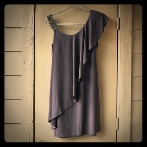 Betsy & Adam One Shoulder Dress