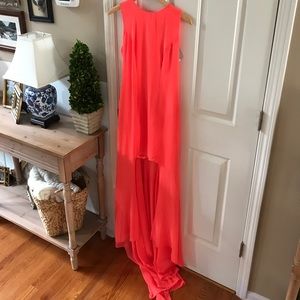 Asos Coral Hi Low Gown NWT