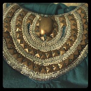 Maxi dress with metal and sequin detail