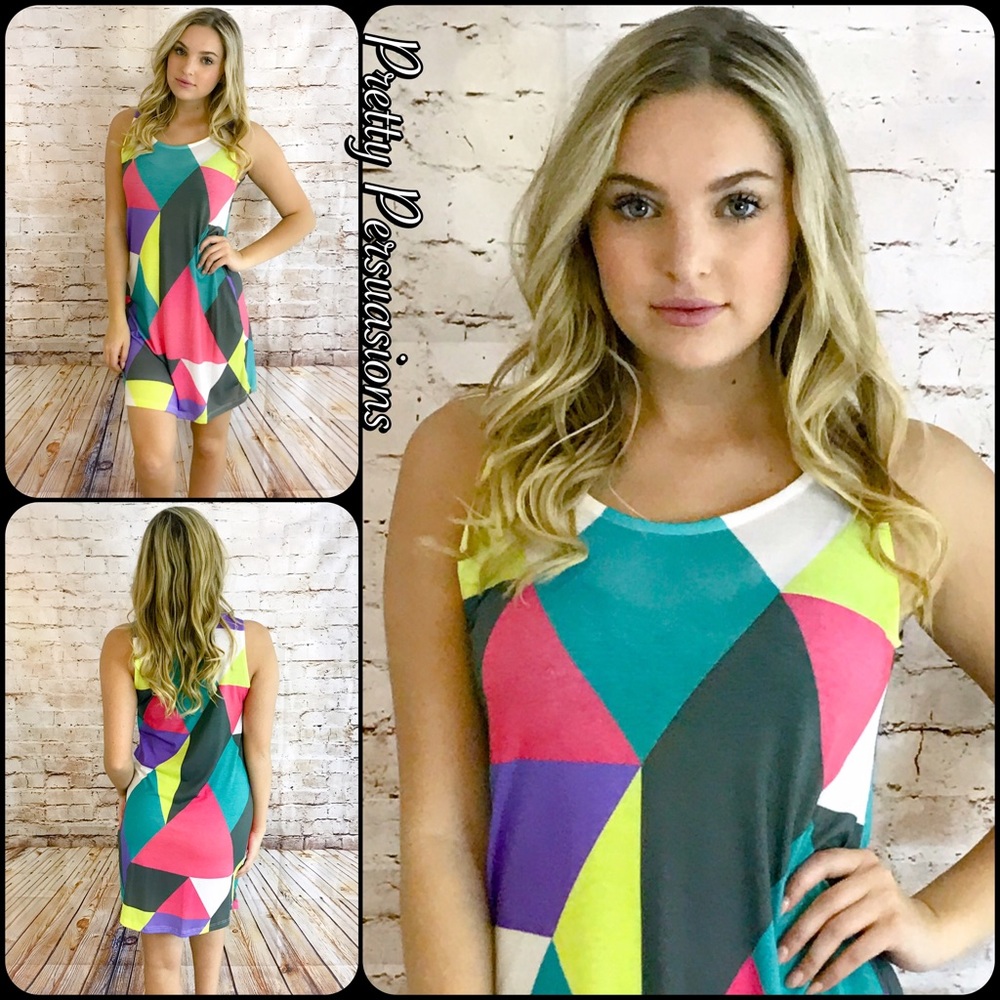 NWT Retro Print Shift Dress - Picture 4 of 4
