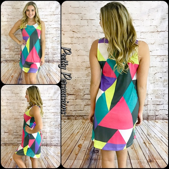 NWT Retro Print Shift Dress - Picture 3 of 4