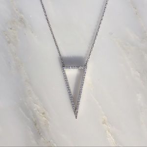 Sterling silver (.925) Cut Out Triangle necklace