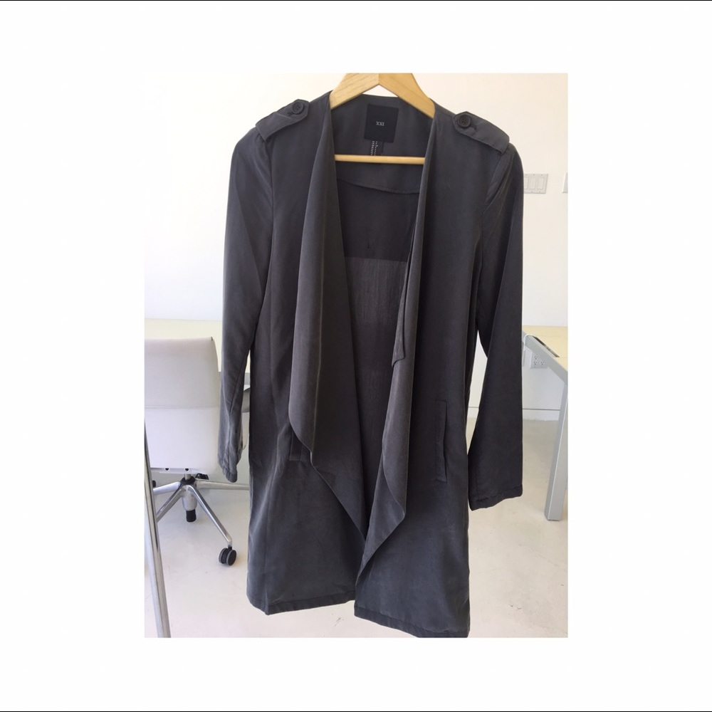 Grey, lightweight coat