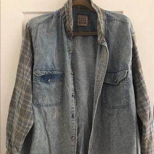 LF Furst of a Kind Flannel Denim Button Down