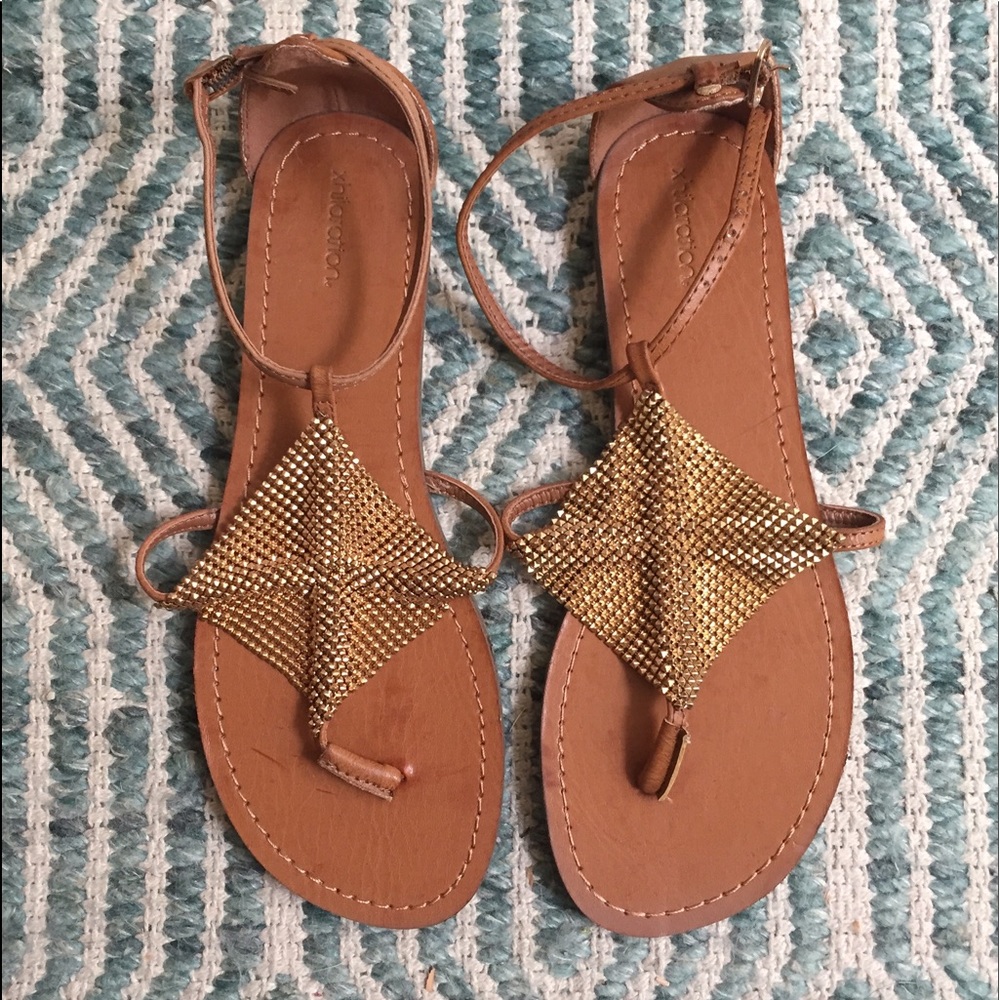 Mossimo gold diamond sandals - NEW!