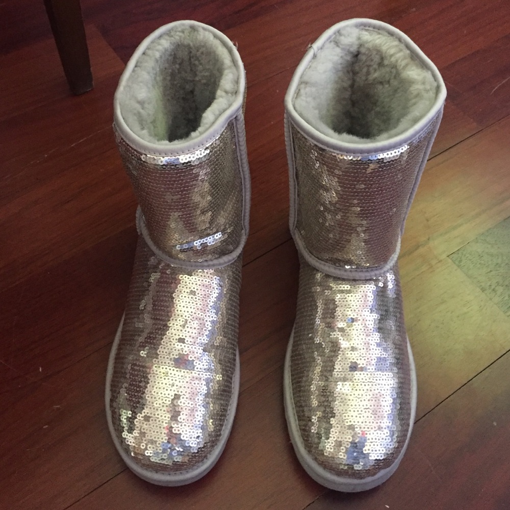 Silver Sparkly Uggs