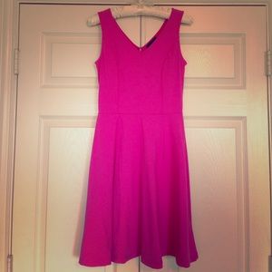 Hot pink cinched dress
