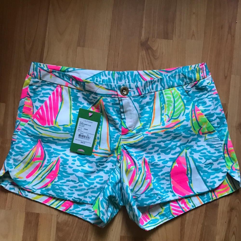 Brand New Lilly pulitzer Shorts-You gotta regatta