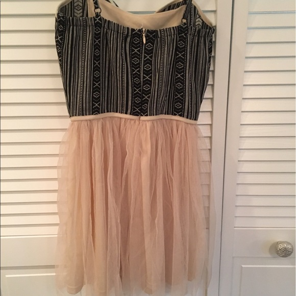 Cream tank dress with mesh bottom!!!!!! - Picture 3 of 4
