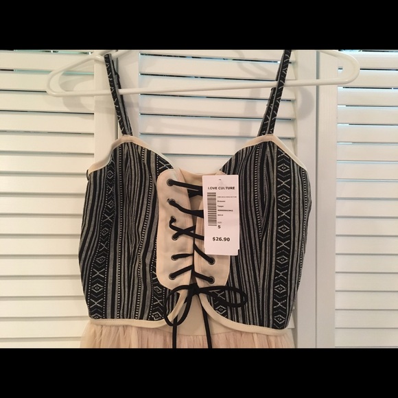 Cream tank dress with mesh bottom!!!!!! - Picture 4 of 4