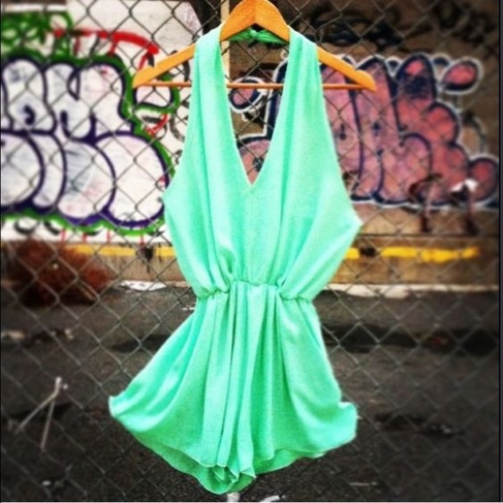 LF mint romper