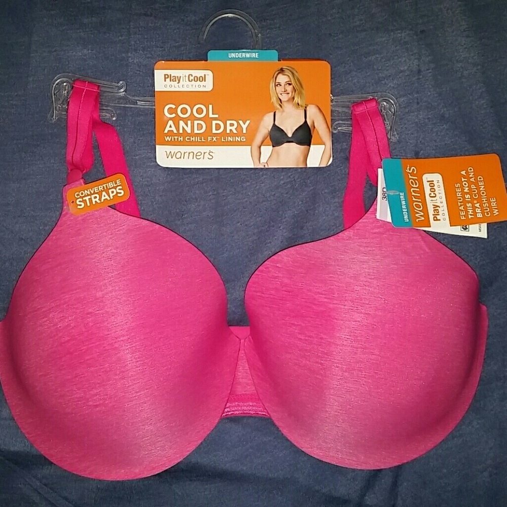 NWT Cute Pink Convertible/Cooling Bra, Size 38D