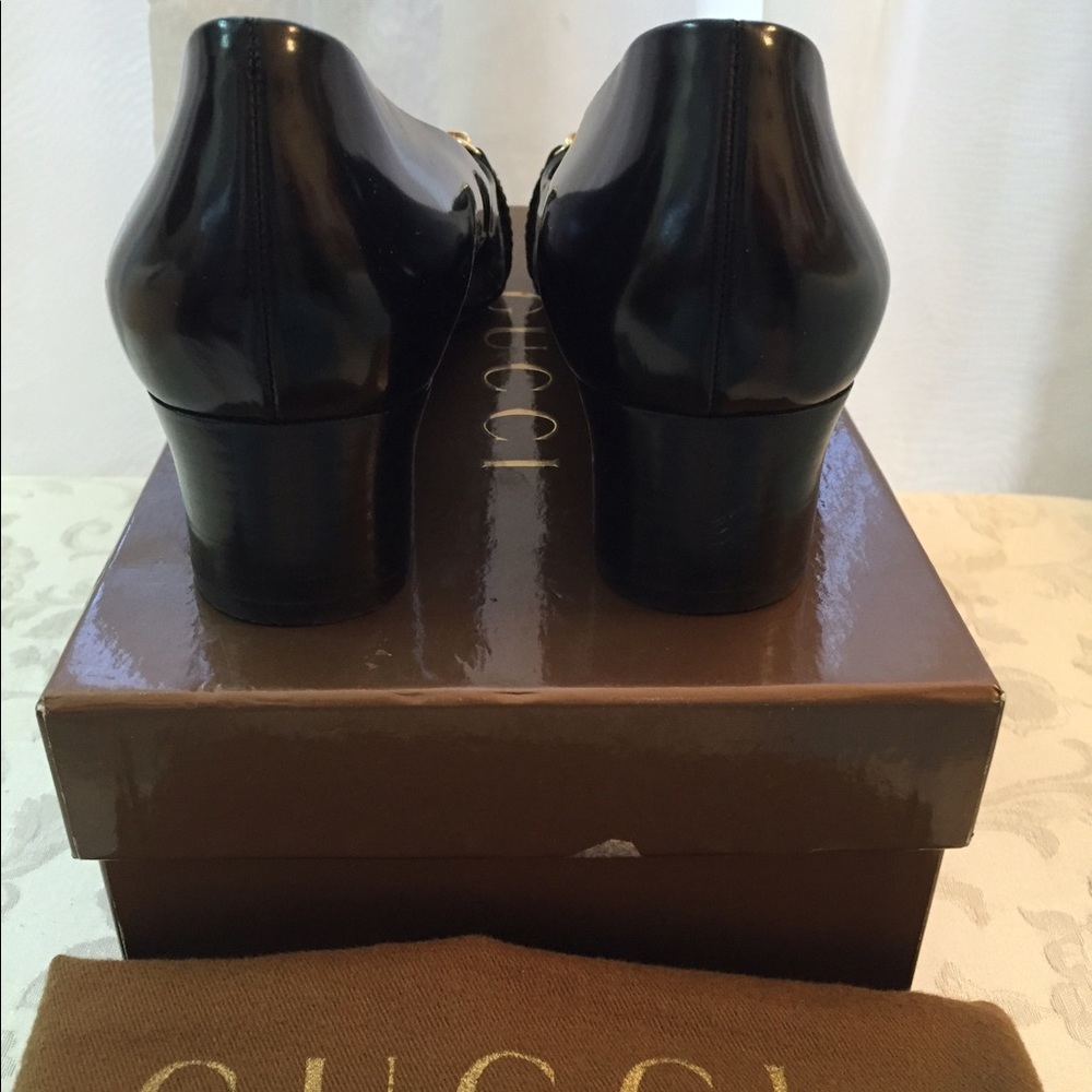 SOLD!Gucci GG Horsebit Gorgeous chunky Heels pumps - Picture 4 of 8
