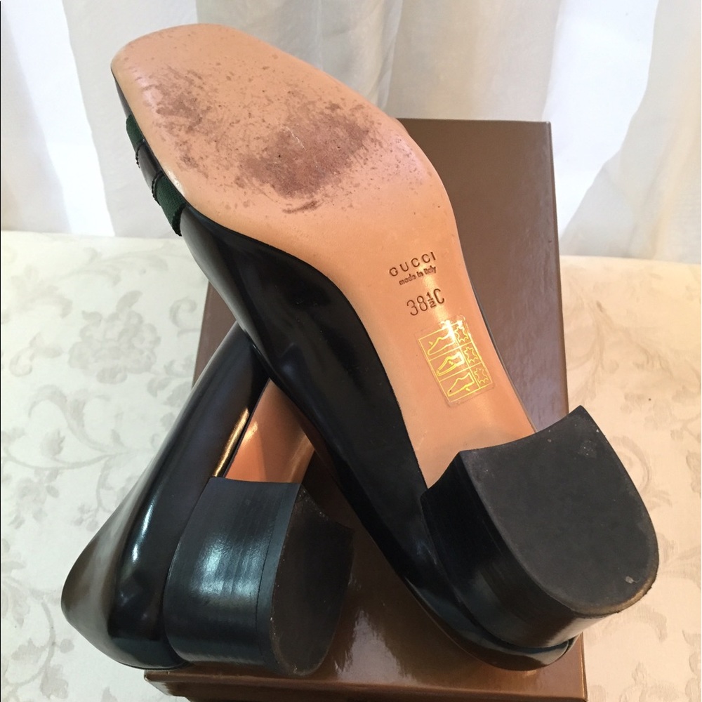 SOLD!Gucci GG Horsebit Gorgeous chunky Heels pumps - Picture 6 of 8