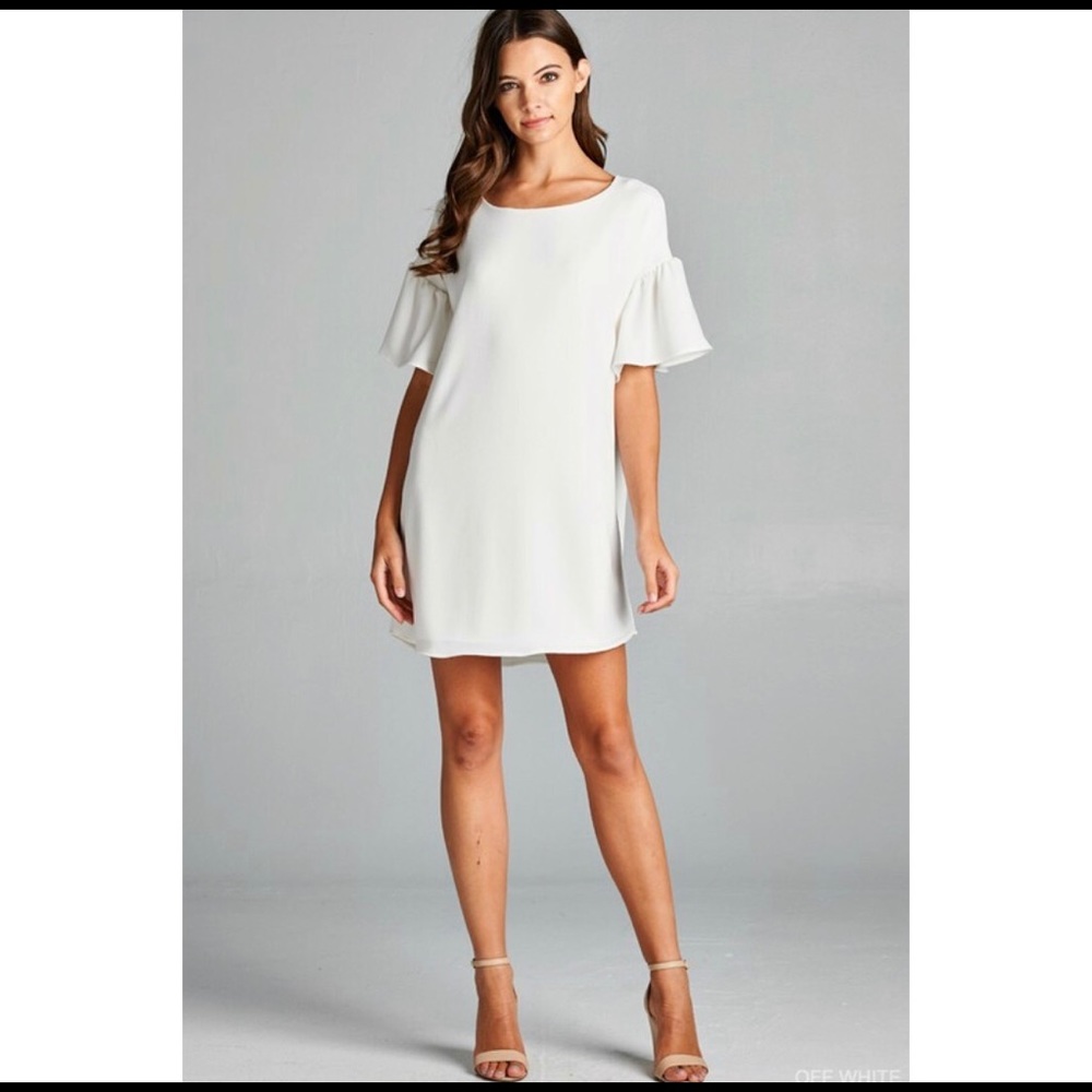 LAST ONE!! Blushrose Bell Sleeve Shift Dress - Picture 2 of 3