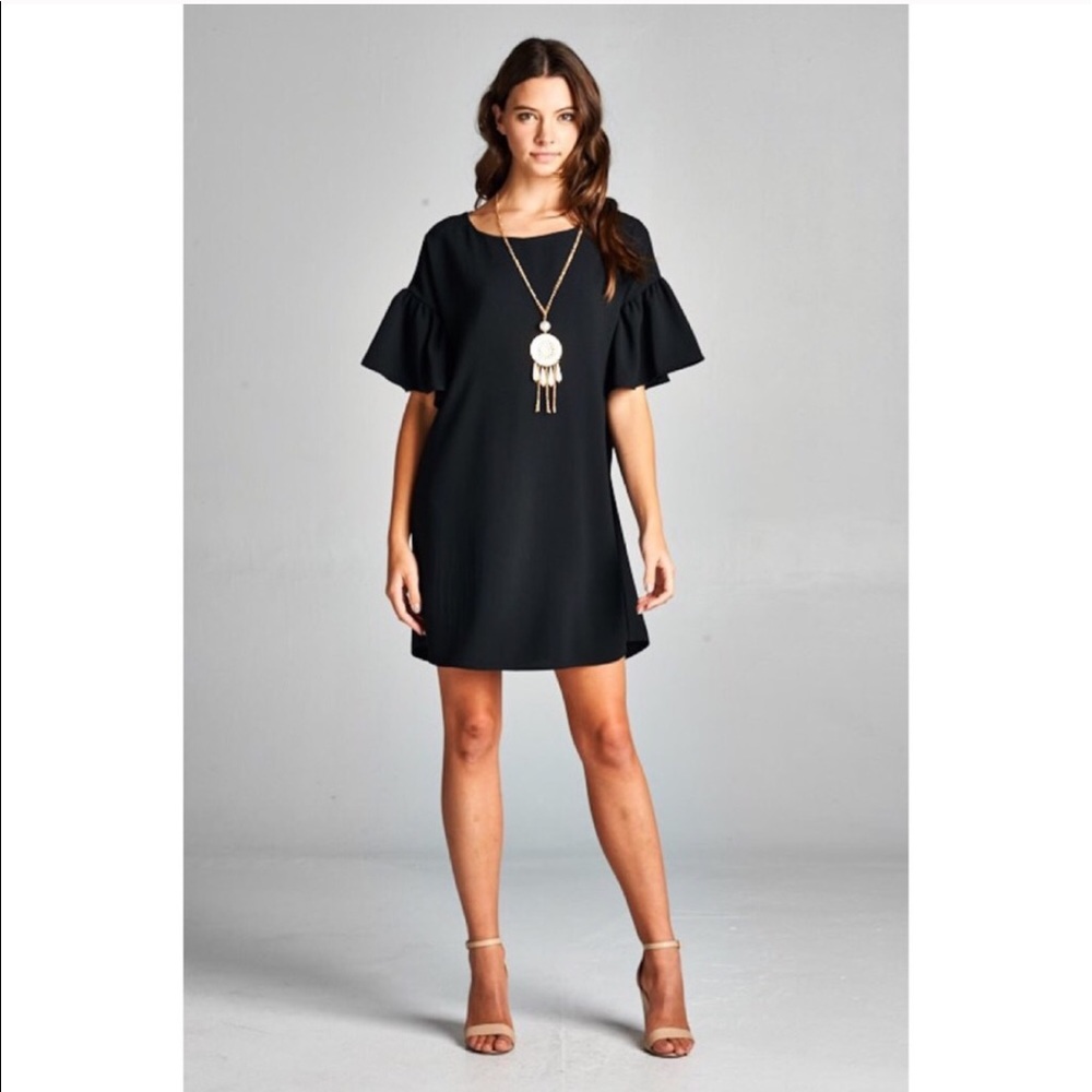 LAST ONE!! Blushrose Bell Sleeve Shift Dress - Picture 3 of 3