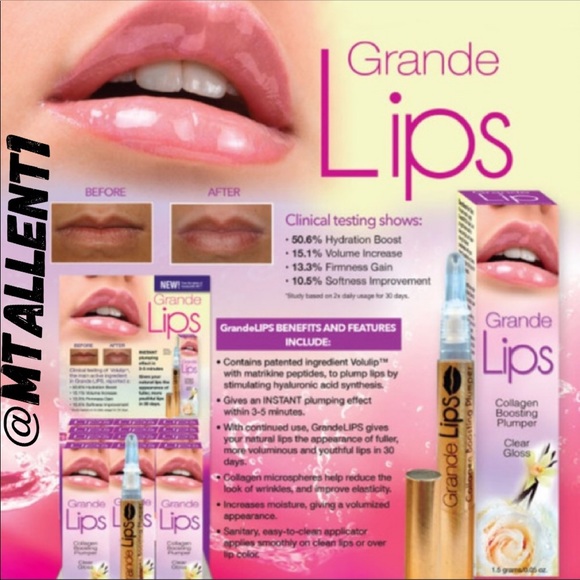 NIB💜Grande Lips💜"Pale Rose"  Lip Plumper Gloss - Picture 4 of 8
