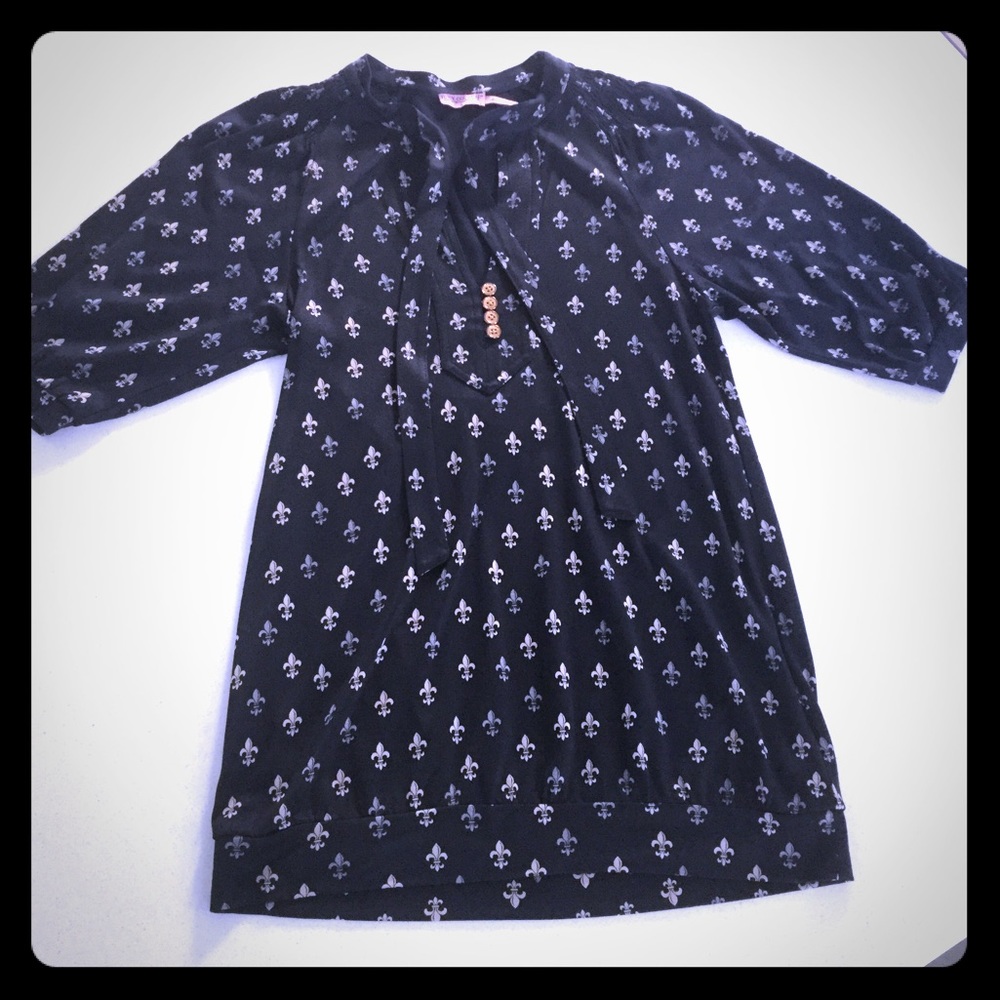 JUICY COUTURE 100% silk top, SZ S