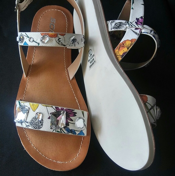 Women Open Toe Sandal Buckle Strap Flats - Picture 3 of 5