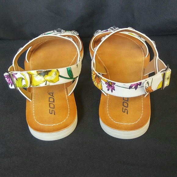 Women Open Toe Sandal Buckle Strap Flats - Picture 5 of 5