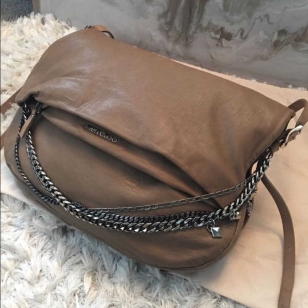 ***Reserved ***Jimmy Choo biker bag in camel