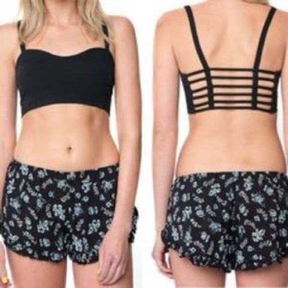 BRANDY MELVILLE Black Caged Bralette - Picture 4 of 4