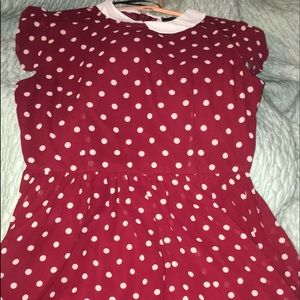 Red polka dot dress