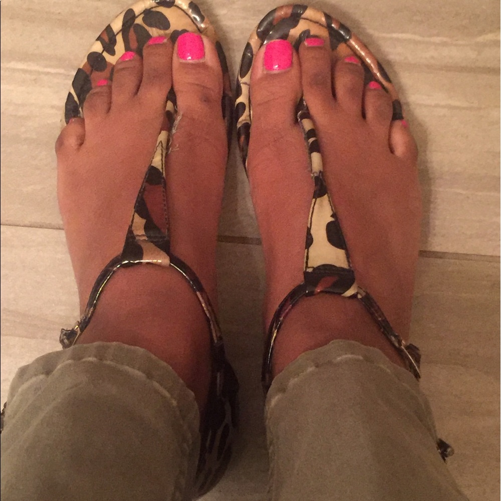 Jessica Simpson Leopard Print Sandals