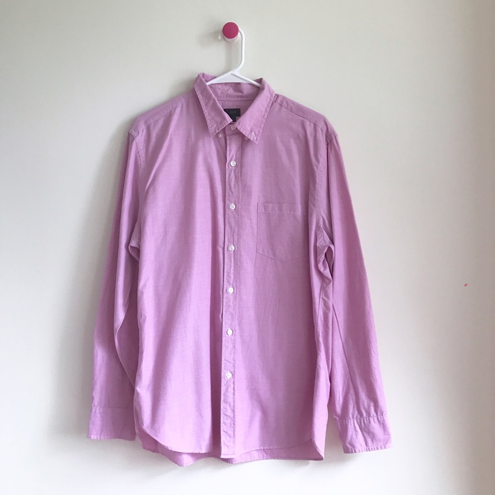 J. Crew Pink long sleeve button down dress shirt