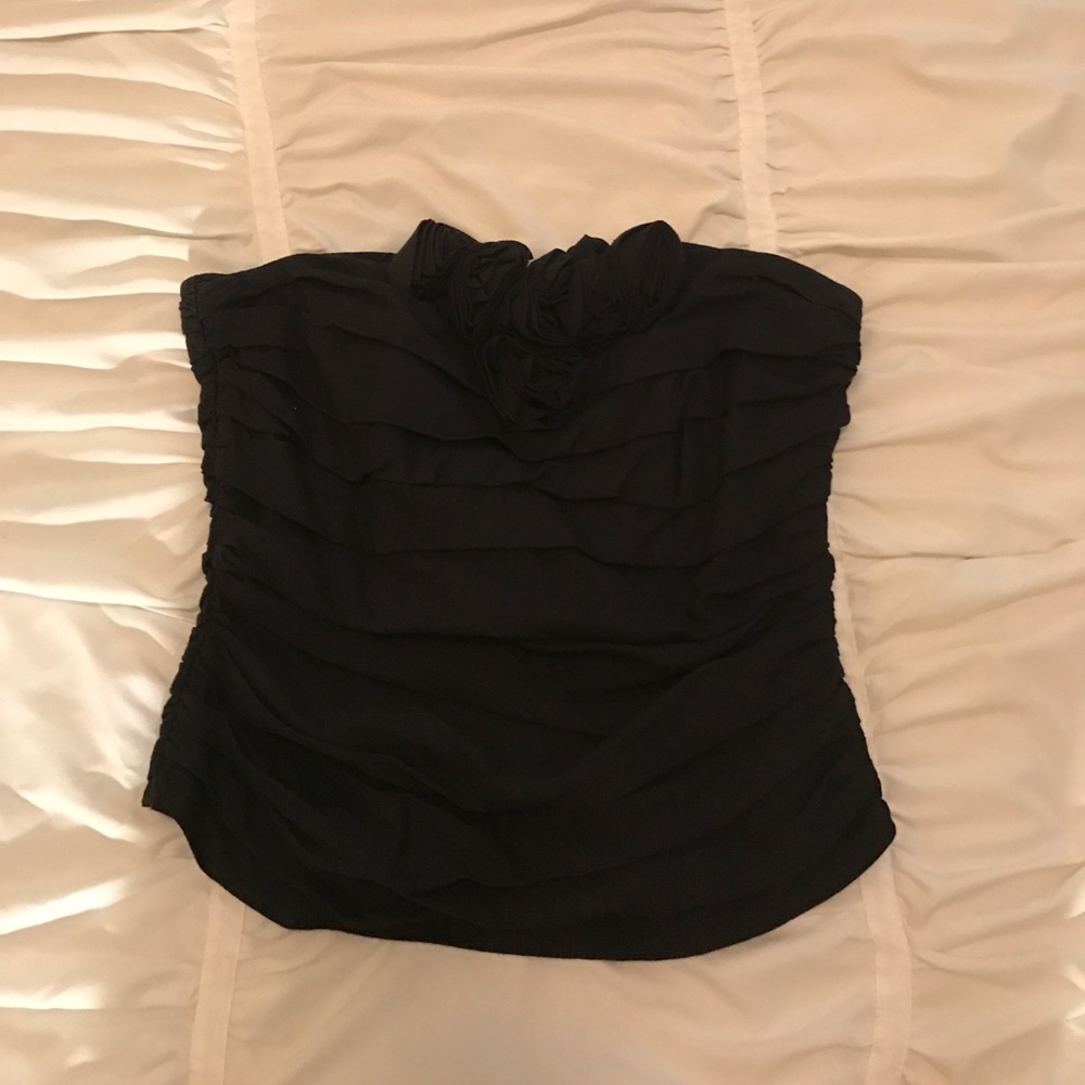 Black ruffle corset